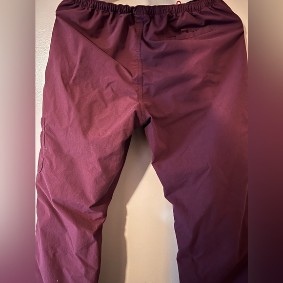 Vintage express maroon burgundy cargo Velcro pants size medium waist 28 in - Picture 11 of 15